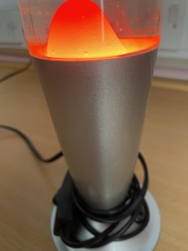 Lava lamp silver orange - silver, red
